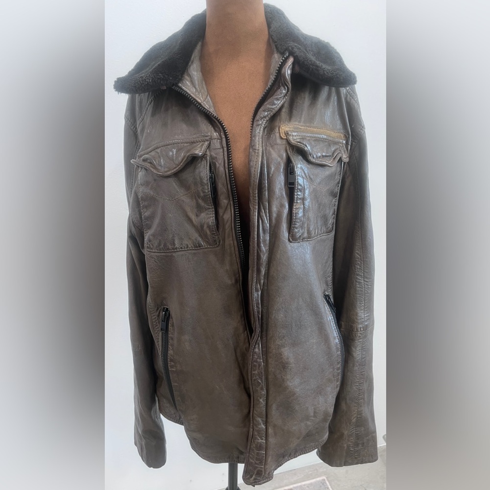 Mauritius Men’s Large Brown Leather jacket